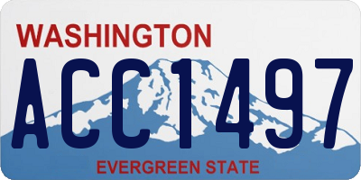 WA license plate ACC1497