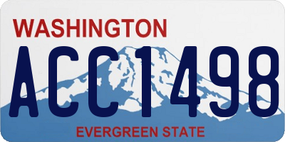 WA license plate ACC1498