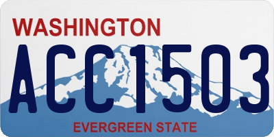 WA license plate ACC1503