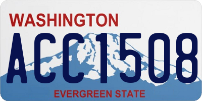WA license plate ACC1508