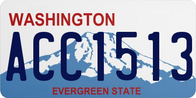 WA license plate ACC1513