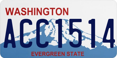 WA license plate ACC1514