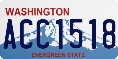 WA license plate ACC1518