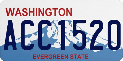WA license plate ACC1520