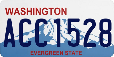 WA license plate ACC1528