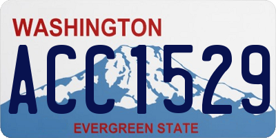WA license plate ACC1529