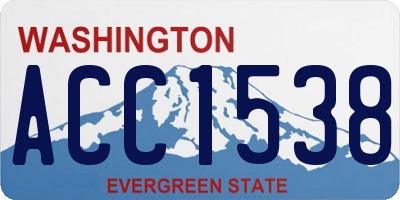 WA license plate ACC1538