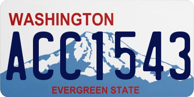 WA license plate ACC1543