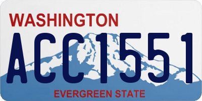 WA license plate ACC1551