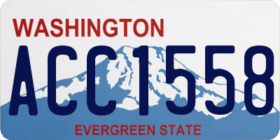 WA license plate ACC1558