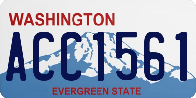 WA license plate ACC1561