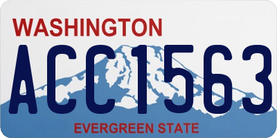 WA license plate ACC1563
