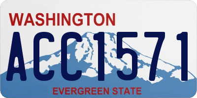 WA license plate ACC1571