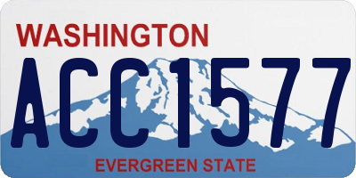 WA license plate ACC1577