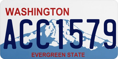 WA license plate ACC1579