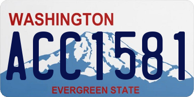 WA license plate ACC1581