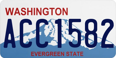 WA license plate ACC1582