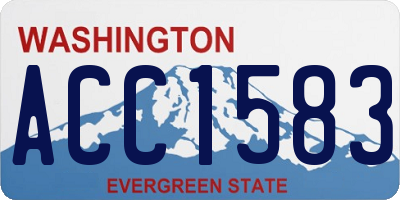 WA license plate ACC1583