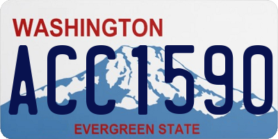 WA license plate ACC1590