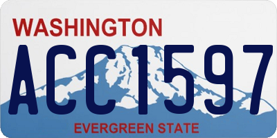 WA license plate ACC1597