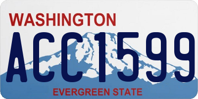 WA license plate ACC1599
