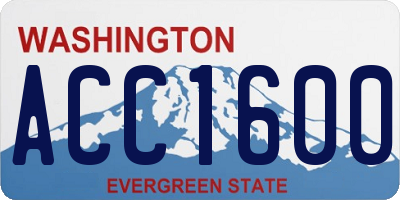 WA license plate ACC1600