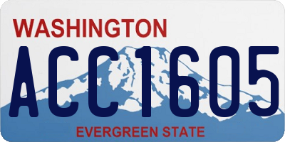WA license plate ACC1605