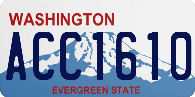 WA license plate ACC1610