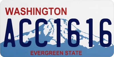 WA license plate ACC1616