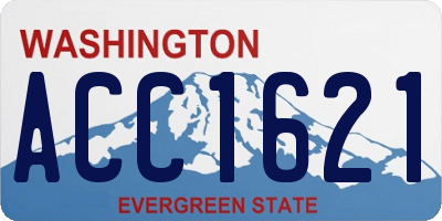 WA license plate ACC1621