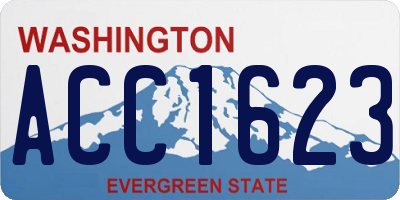 WA license plate ACC1623