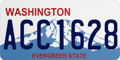 WA license plate ACC1628
