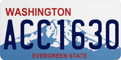 WA license plate ACC1630