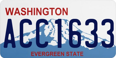 WA license plate ACC1633
