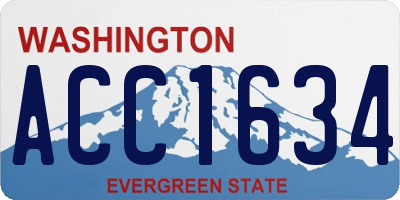 WA license plate ACC1634