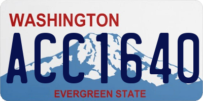 WA license plate ACC1640