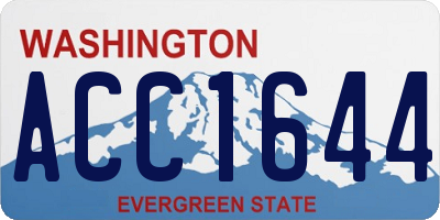 WA license plate ACC1644