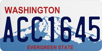 WA license plate ACC1645