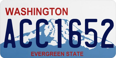 WA license plate ACC1652