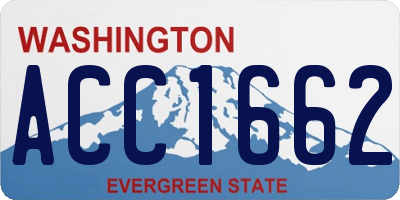 WA license plate ACC1662