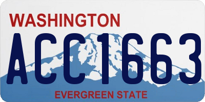 WA license plate ACC1663