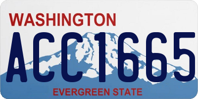 WA license plate ACC1665