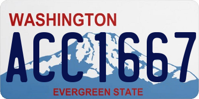 WA license plate ACC1667