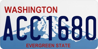 WA license plate ACC1680