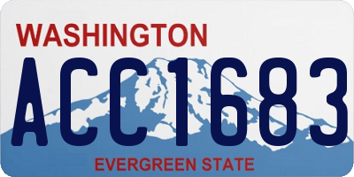 WA license plate ACC1683