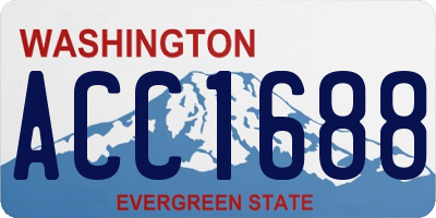 WA license plate ACC1688