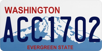 WA license plate ACC1702