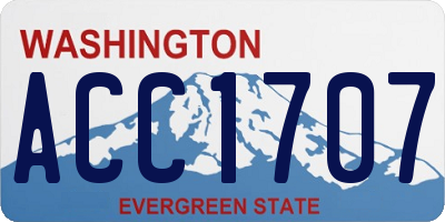 WA license plate ACC1707