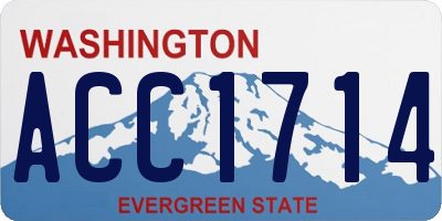 WA license plate ACC1714