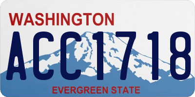 WA license plate ACC1718